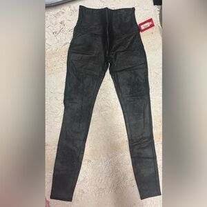 Spanx Black Faux Leather Skinny Pants